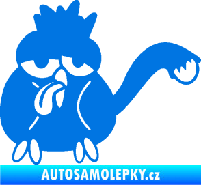 Samolepka Oškubaný ptáček levá modrá oceán