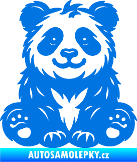 Samolepka Panda 013 pravá spokojená modrá oceán