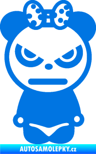 Samolepka Panda girl modrá oceán
