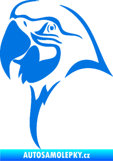 Samolepka Papoušek 006 levá hlava modrá oceán