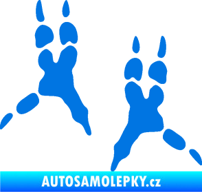 Samolepka Papoušek 008 stopy levá modrá oceán
