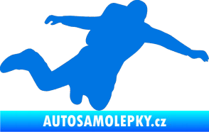Samolepka Parašutista 001 pravá modrá oceán