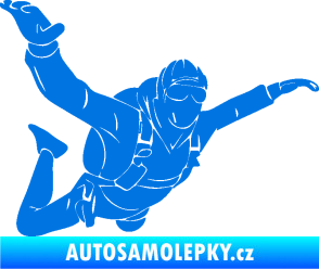 Samolepka Parašutista 004 pravá modrá oceán
