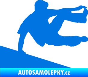 Samolepka Parkour 001 pravá modrá oceán