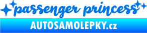 Samolepka Passenger Princess 002 nápis s hvězdičkami modrá oceán