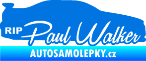 Samolepka Paul Walker 005 RIP modrá oceán