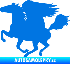 Samolepka Pegas 001 levá okřídlený kůň modrá oceán