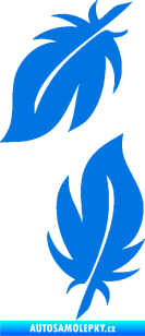 Samolepka Peříčka 001 pravá modrá oceán