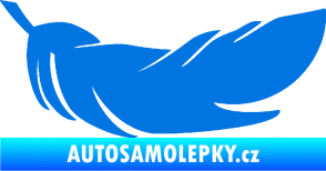 Samolepka Peříčko 007 pravá modrá oceán