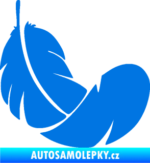 Samolepka Peříčko 008 pravá modrá oceán