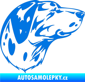 Samolepka Pes 002 pravá Dalmatin modrá oceán