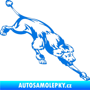 Samolepka Pes 022 pravá Pudl modrá oceán