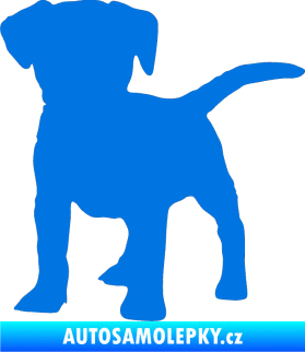 Samolepka Pes 056 levá štěně modrá oceán