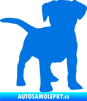 Samolepka Pes 056 pravá štěně modrá oceán