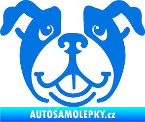 Samolepka Pes 069 Buldoček modrá oceán