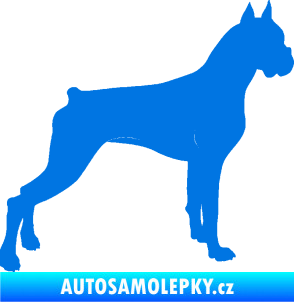Samolepka Pes 087 pravá Boxer modrá oceán