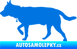 Samolepka Pes 121 levá německý ovčák modrá oceán