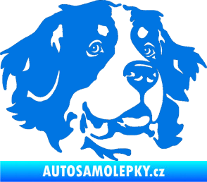Samolepka Pes 131 pravá bernský salašnický pes modrá oceán