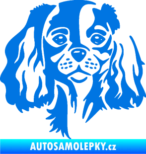 Samolepka Pes 132 levá Cavalier king Charles spaniel modrá oceán