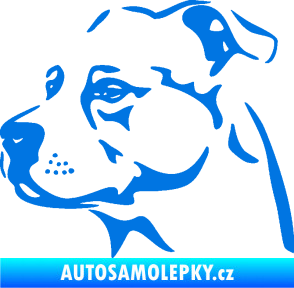 Samolepka Pes 134 levá Stafordširský bulteriér modrá oceán