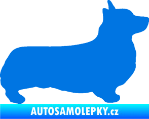 Samolepka Pes 164 pravá Welsh Corgi Pembroke modrá oceán