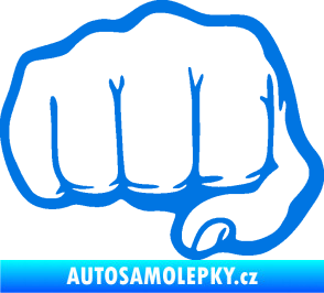 Samolepka Pěst 002 levá modrá oceán