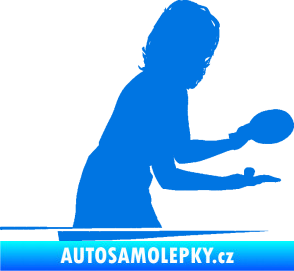 Samolepka Ping pong 005 pravá modrá oceán
