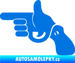 Samolepka Pistole 002 levá han gun modrá oceán