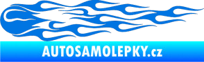 Samolepka Plameny 075 modrá oceán