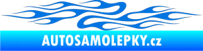 Samolepka Plameny 082 modrá oceán