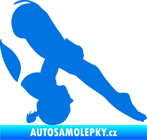 Samolepka Plavkyně 002 levá skok do vody modrá oceán