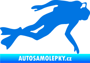 Samolepka Potápěč 002 pravá modrá oceán