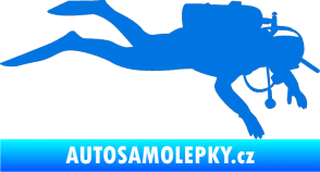 Samolepka Potápěč 003 pravá modrá oceán