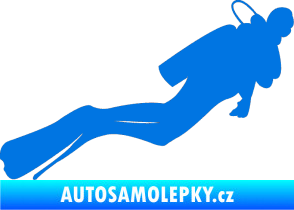 Samolepka Potápěč 005 pravá modrá oceán