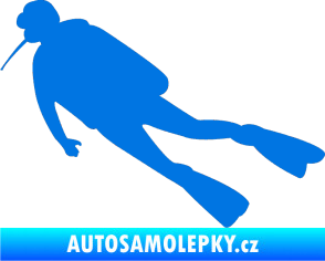 Samolepka Potápěč 006 levá modrá oceán