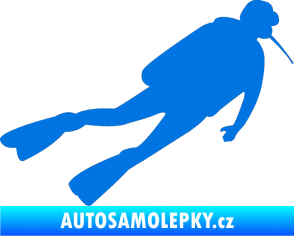 Samolepka Potápěč 006 pravá modrá oceán