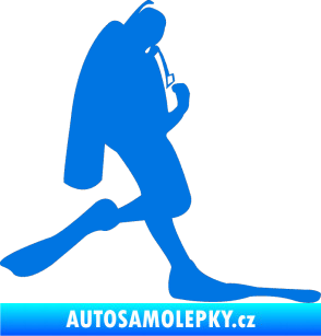 Samolepka Potápěč 007 pravá modrá oceán