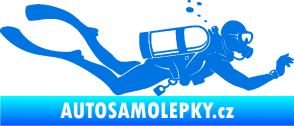 Samolepka Potápěč 011 pravá modrá oceán