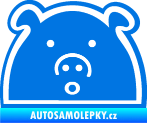 Samolepka Prasátko JDM styl modrá oceán