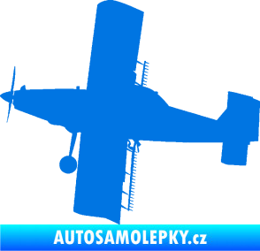 Samolepka Práškovací letoun Čmelák levá modrá oceán