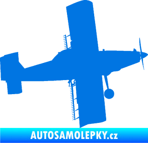 Samolepka Práškovací letoun Čmelák pravá modrá oceán