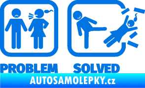 Samolepka Problem? Solved 001 modrá oceán