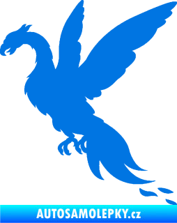 Samolepka Pták Fénix 001 levá modrá oceán