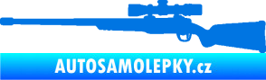 Samolepka Puška 002 levá lovecká modrá oceán