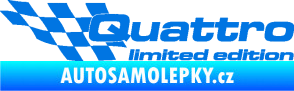 Samolepka Quattro limited edition levá modrá oceán