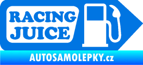 Samolepka Racing juice symbol tankování modrá oceán