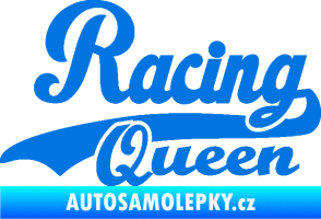 Samolepka Racing Queen nápis modrá oceán