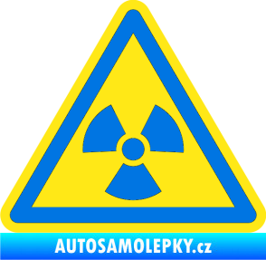 Samolepka Radioactive barevný trojúhelník modrá oceán
