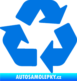 Samolepka Recyklace 001 symbol modrá oceán