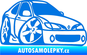 Samolepka Renault Megane karikatura pravá modrá oceán